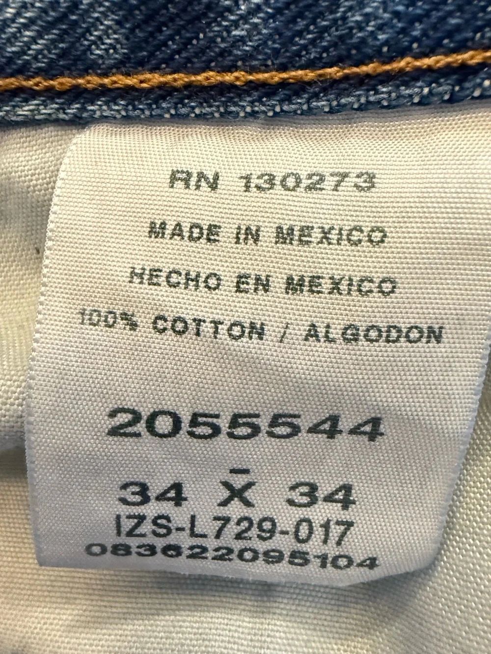 Lee Relaxed Fit Jeans Men’s 34x34 Fits 34x33.5 Medium Wash Straight Leg Cotton
